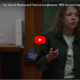 screenshot of the YouTube video preview of Judita Beinortaite's Slam at the 1st PIER science slam showing a young woman gesturing with both hands in front of a blackboard with nonsensical formulas